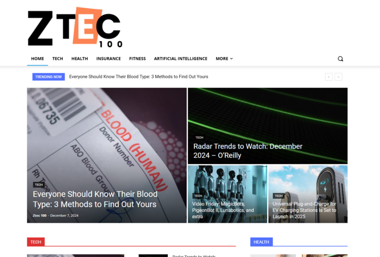 Ztec100.com Website