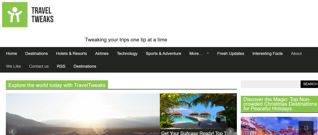 a screenshot of a https://traveltweaks.com/